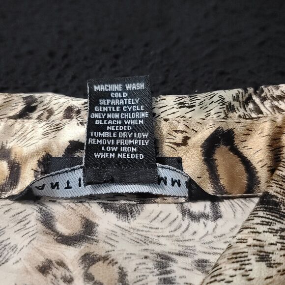 Antilia Femme Womens Button Up Blouse Multicolor Size Medium Polyester Blend - Picture 8 of 12